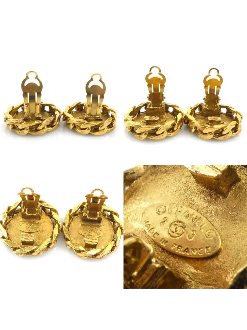 Chanel Cc Logo Clip-On Earrings Gold- #246721C61B